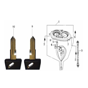 Kilometerteller - Cockpit Generic Cracker 50 2-takt zwart 2010