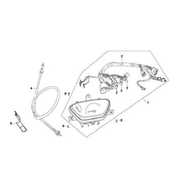 Kilometerteller - Cockpit Giantco Sprint 4-takt Kilometerteller - Cockpit Giantco Sprint 4-takt