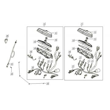 Kilometerteller - Cockpit - Kilometertellerkabel Kymco Like 200i Zwart