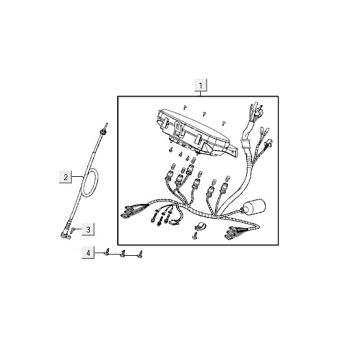 Kilometerteller - Cockpit - Kilometertellerkabel Kymco VP50 4-takt ACzwart