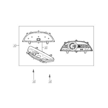 Kilometerteller - Cockpit Kymco Xciting 400i Geel