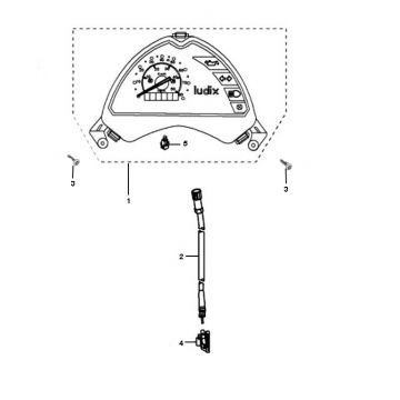 Kilometerteller - Cockpit - Kilometertellerkabel Peugeot Ludix pro 2-takt