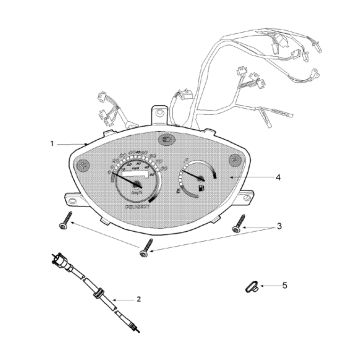 Kilometerteller - Cockpit - Kilometertellerkabel Peugeot Tweet 50 4-takt AC