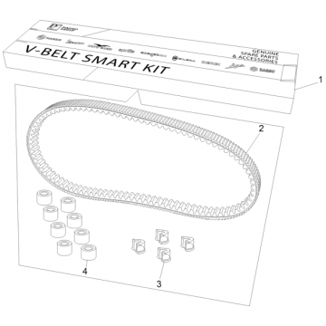 Kit v-snaar - Variateurrollen Piaggio Beverly 500 Euro 3 2007-2012