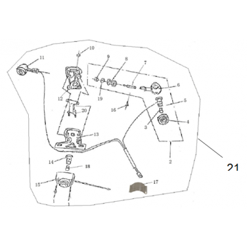 Knipperlichten achterzijde - Achterlicht Eagle-Wing Torino wit zwart