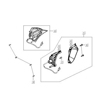 Knipperlichten achterzijde Kymco Vitality 50 2-takt AC blauw