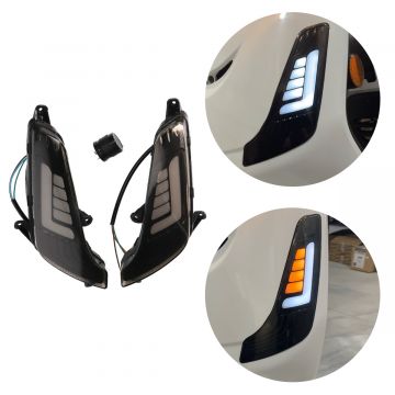 Knipperlicht led set Audi dynamisch Matrix SYM Fiddle 2 50-125cc Euro 4-5 smoke voorzijde DMP