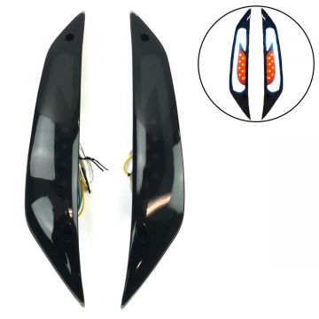 Knipperlicht led tube wit streep set  Piaggio Zip 2000→50cc 2/4-takt DMP smoke voorzijde