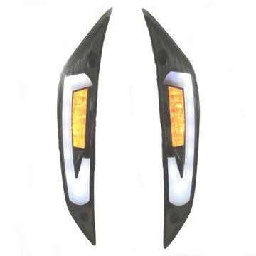 Knipperlicht Piaggio Zip 2000-> led Power 1 (Audi Look titanium) voorzijde
