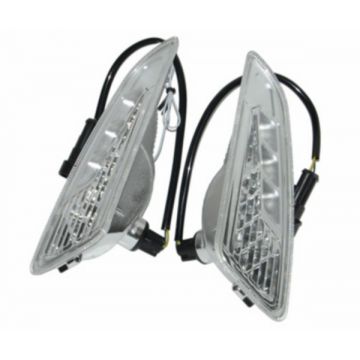 Knipperlicht set led met dagrijdverlichting Vespa Primavera/Sprint Audi look helder voorzijde DMP
