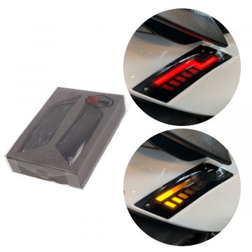 Knipperlicht set Piaggio Zip 2000→ led matrix Alpha styling achterzijde
