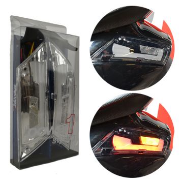 Knipperlicht set Piaggio Zip 2000→50cc 2/4-takt led Tube Power 1 helder achterzijde