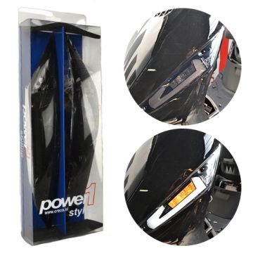Knipperlicht set Piaggio Zip 2000→50cc 2/4-takt led Tube Power 1 Audi Look smoke voorzijde