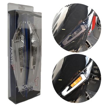 Knipperlicht set Piaggio Zip 2000→50cc 2/4-takt led Tube Power 1 Audi Look transparant voorzijde