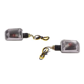 Knipperlicht set universeel klein blank CE keuring zwart