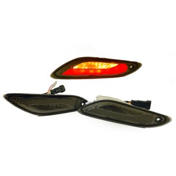 Knipperlicht set Vespa Primavera / Sprint titanium led 2.0 (Audi look) achterzijde