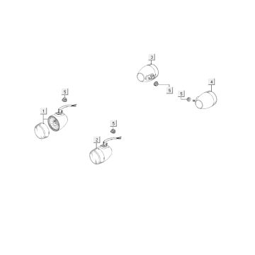 Knipperlichten Kymco Agility 12' 4-takt zilver