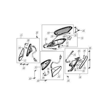 knipperlichten Kymco Grand Dink 2-takt Zilver