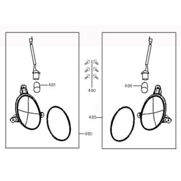 Knipperlichten Neco Borsalino Oro mat creme
