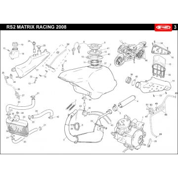 Radiateur - Koeling - Benzinetank- Uitlaat Rieju Rs2 pro oranje 2009 2-takt