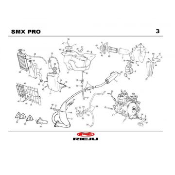 Radiateur - Koeling - Benzinetank- Uitlaat Rieju SMX pro zwart 2004 2-takt