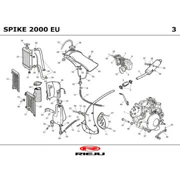 Radiateur - Koeling - Benzinetank- Uitlaat Rieju Spike grijs 2003 2-takt