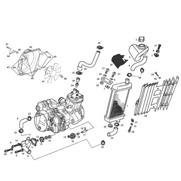 Radiateur - Koeling Derbi Senda SM DRD oud model