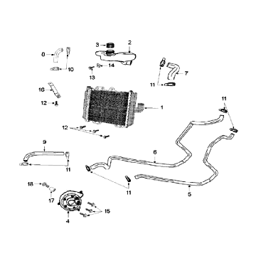 Radiateur - Koeling - Waterpomp Peugeot Speedfight 3 50 2-takt LC wit