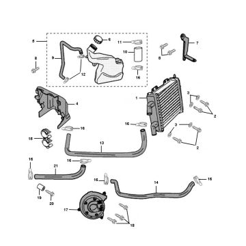 Radiateur - Koeling - Waterpomp Peugeot Jet force C-tech 2-takt