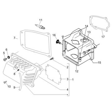 Koelkappen - Kleppendeksel - Bougie Piaggio New Fly 4-takt 2V