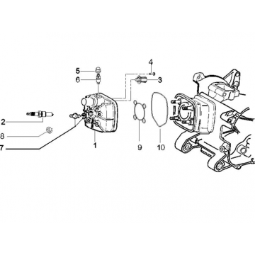 Cilinderkop - Bougie Gilera Runner 50 SP 50 2-takt LC 2010-2017