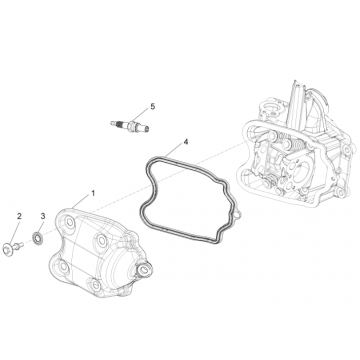 Kleppendeksel - Bougie Piaggio Beverly 350 Sport Touring Euro 3 2013-2014