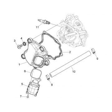 Kleppendeksel - Bougie Vespa GTS 250 ie 2005-2016 (zonder ABS)