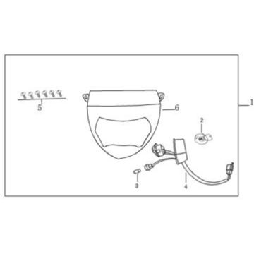 Koplamp AGM SP 50 4-takt AC rood