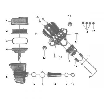 Koplampbehuizing - Luchtfilter Zundapp GTS 50 517-39L0