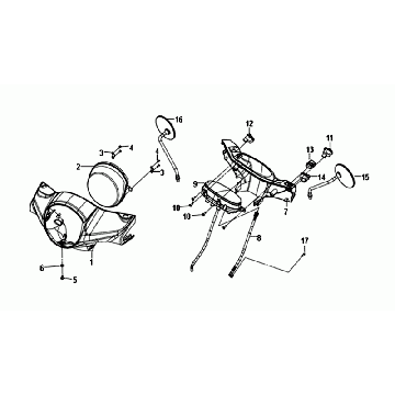 Koplamp - Kilometerteller - Stuurkappen - Spiegels Sym Fiddle III 50 4-takt AC matbruin (BR-497U)