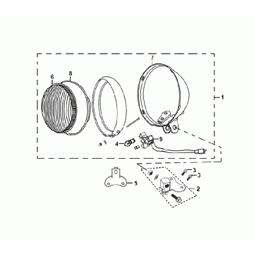 Koplamp Sym Allo Euro 4 (BK-5560S) Bright Black