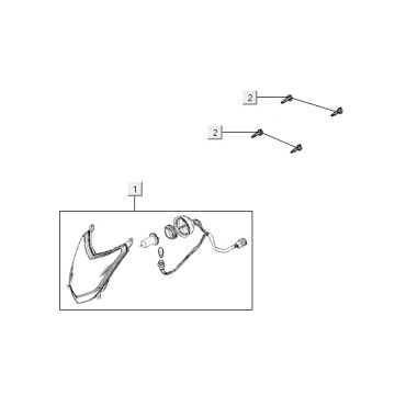 koplamp Kymco Agility 12" 125 blauw