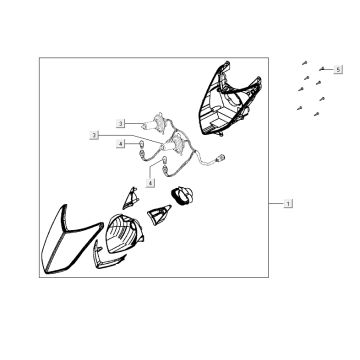koplamp Kymco Agility RS 4-takt rood