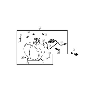Koplamp Kymco Carry 50i 4-takt Euro 4 wit