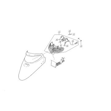 Koplamp Kymco Dink 50 2-takt AC zilver