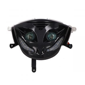 Koplamp halogeen met dagrijdverlichting led Piaggio Zip 2000→50cc 2/4-takt carbon DMP