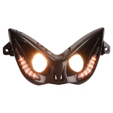 Koplamp halogeen met led knipperlichten Yamaha Aerox/MBK Nitro ←2012 DMP zwart