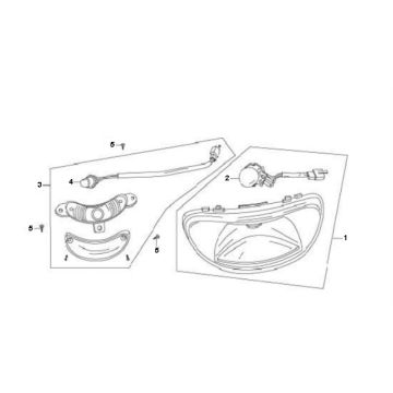 Koplamp Peugeot V-Clic 50 4-takt AC