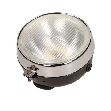 Koplamp rond Puch Maxi glanszwart(13cm inbouwmaat) DMP