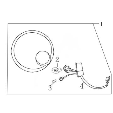 Koplamp Rover Riva II zwart