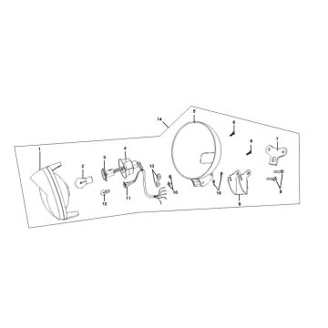 Koplamp Senzo Retro GT2 4-takt