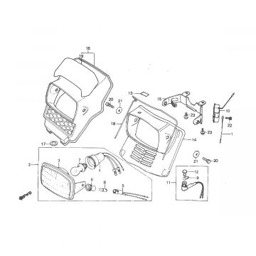 Koplamp - Koplampspoiler Honda MT50