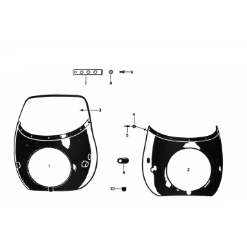 Koplampspoiler Zundapp KS 50 530-011, 012, 014 en 500