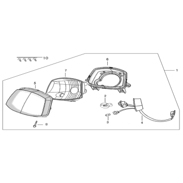 Koplamp Znen Revival zwart rood